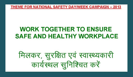 india national safety week