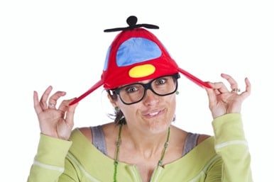 Woman with a funny hat