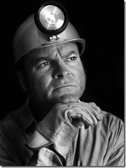 Coal Miner - Portrait BW
