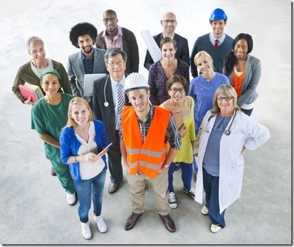 Group of Multiethnic Diverse People with Different Jobs