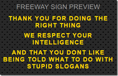 road safety slogan